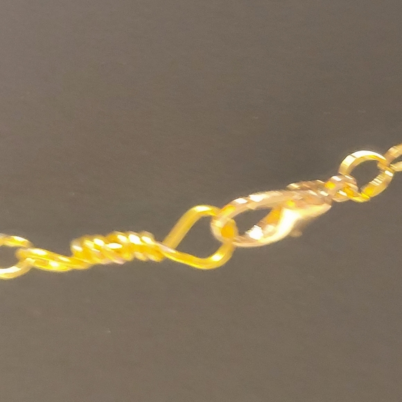 Gold Wire Wrapped with Red and Brown Stone Lotus Bud Necklace - Picture 4 of 6